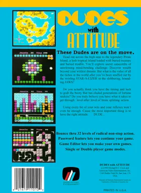 Dudes with Attitude (USA) (Rev 1) (Unl) box cover back